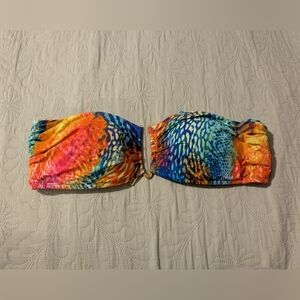 Bleu Rod Beattie Multicolor Bikini Top Rainbow Animal Print